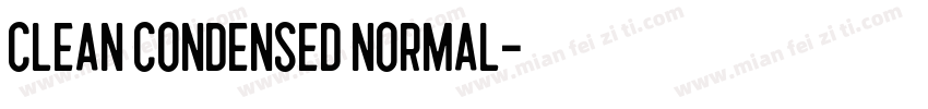 Clean Condensed Normal字体转换